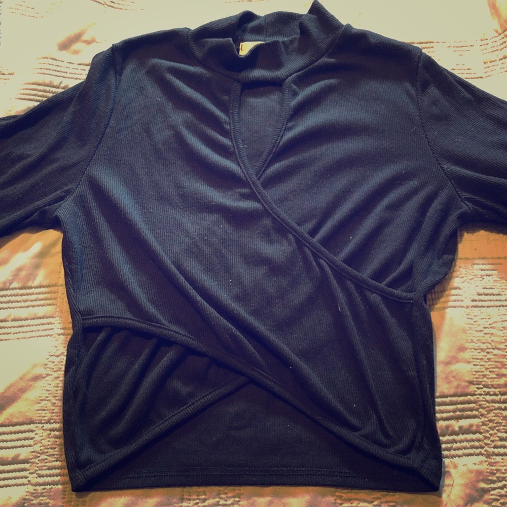 Black dress up blouse , size small
